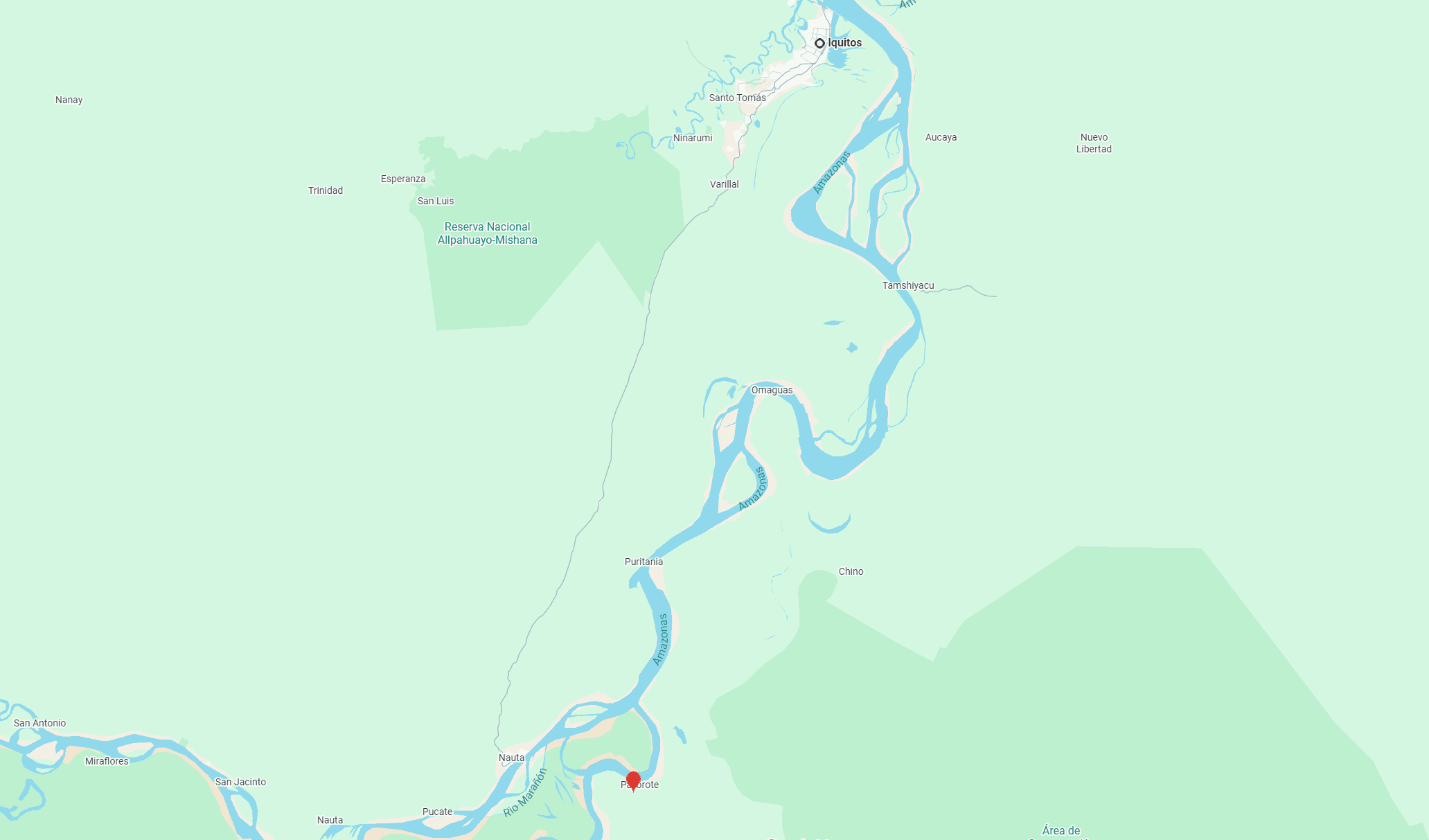 Mapa hacia Macaw Adventures Lodge